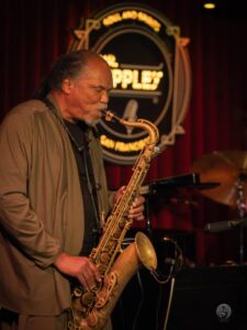 Richard Howell performing live on saxophone at Mr. Tipple's Recording Studio.
